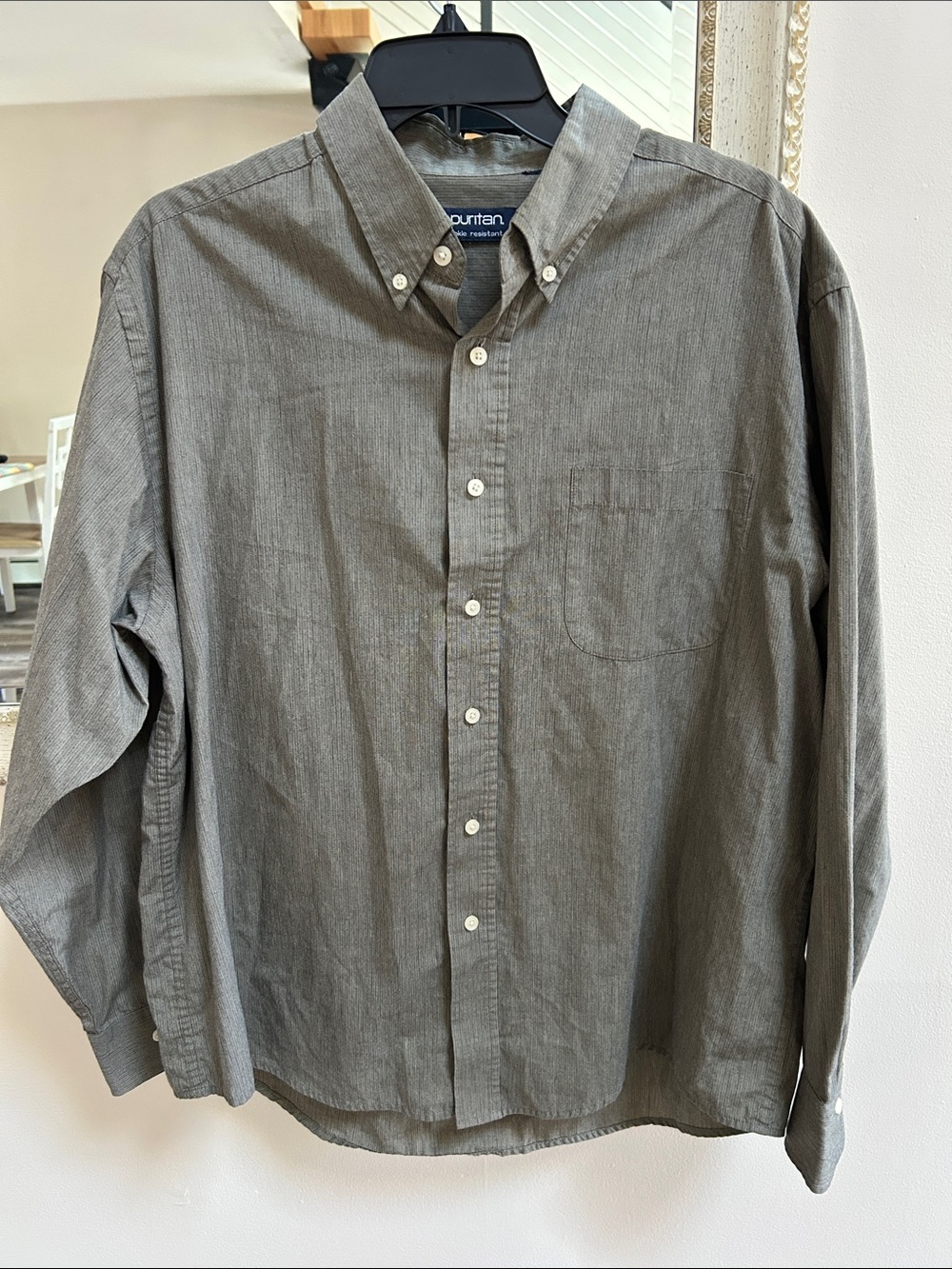 Puritan Men's Button-Down Shirt - Gray
